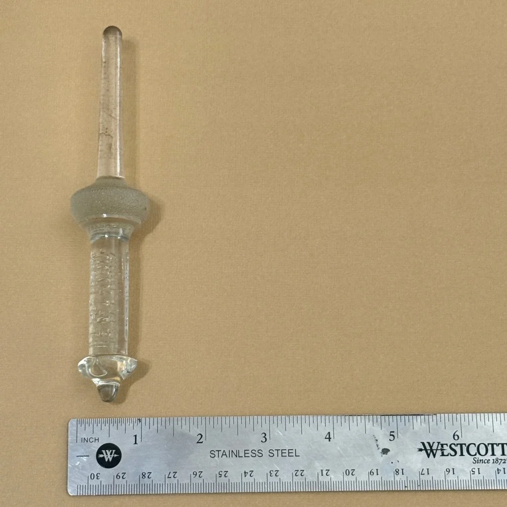 Cory Glass Coffee Filter Rod Vintage Patent 1927287 OS Clear Glass